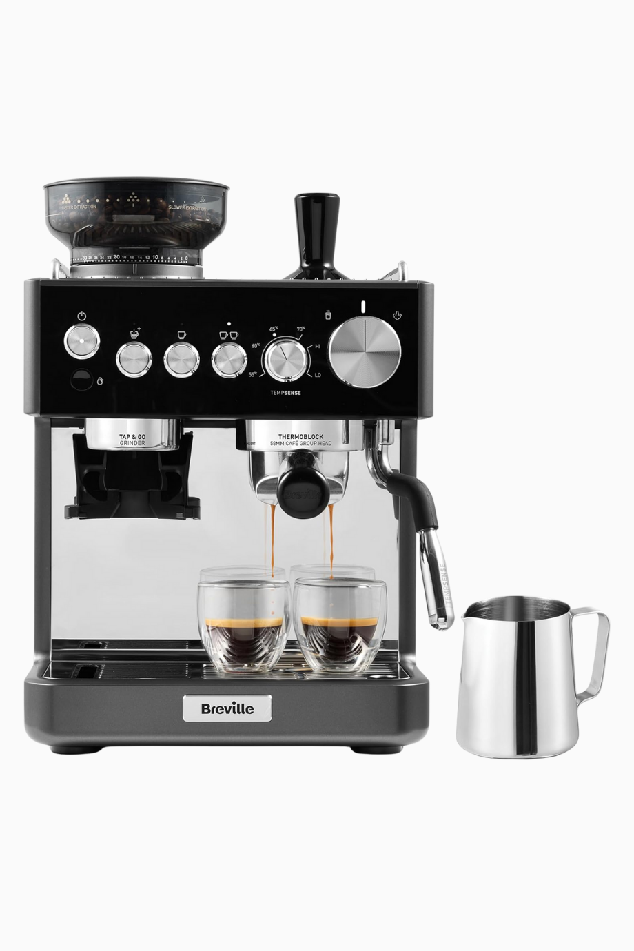 Barista Sense Espresso Makinesi, Entegre Öğütücü ve Süt Köpürtücü, 15 Bar Pompa