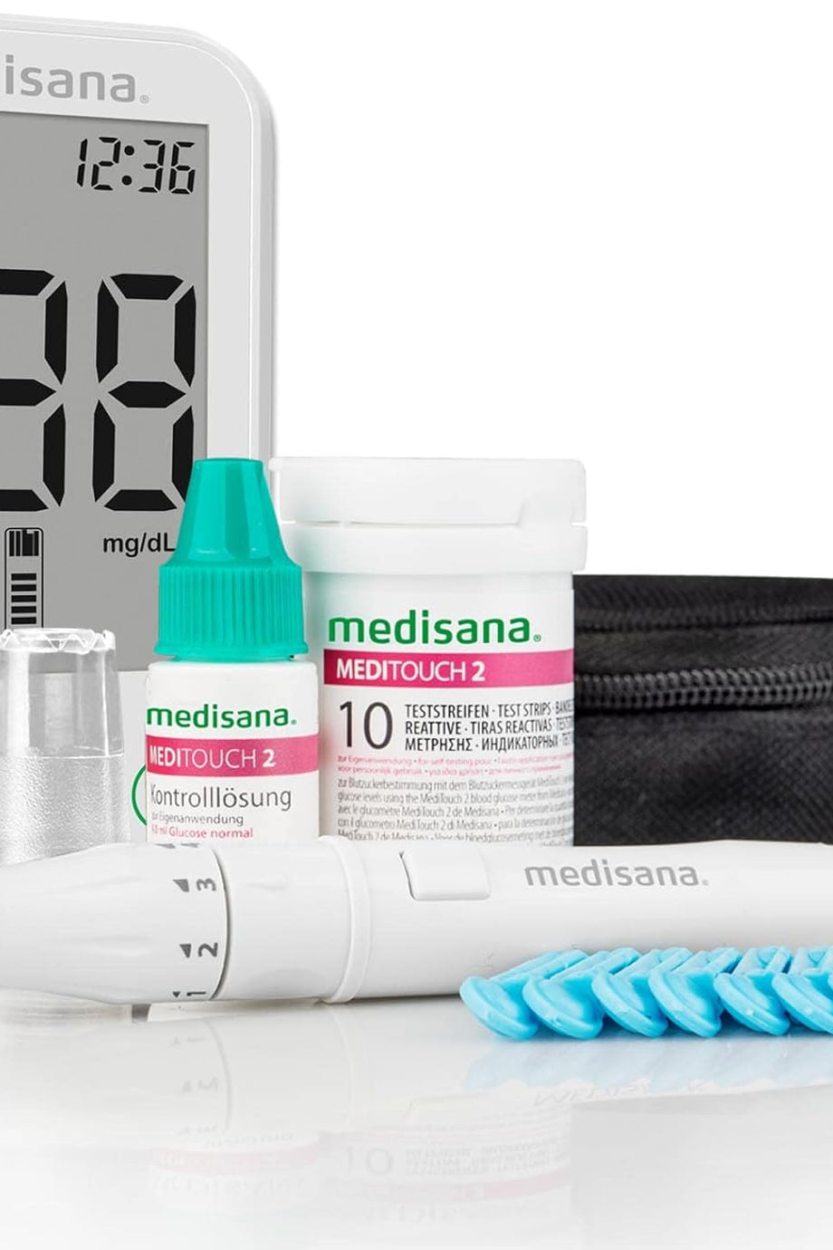 MediTouch 2 Mg/dL Kan Şekeri Ölçüm Cihazı Şeker Hastaları İçin Test Şeritleriyle