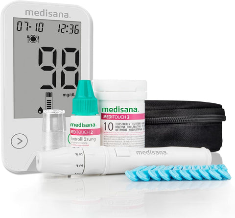 MediTouch 2 Mg/dL Kan Şekeri Ölçüm Cihazı Şeker Hastaları İçin Test Şeritleriyle