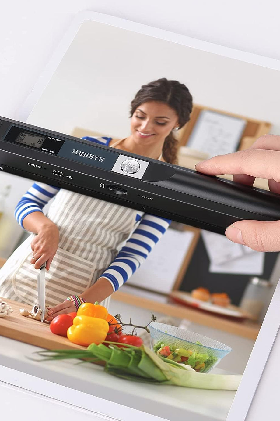 El Tarayıcısı ,900 DPI Çözünürlük, Kablosuz Taşınabilir A4 Belge Tarayıcı, JPG ve PDF Formatı Tarama