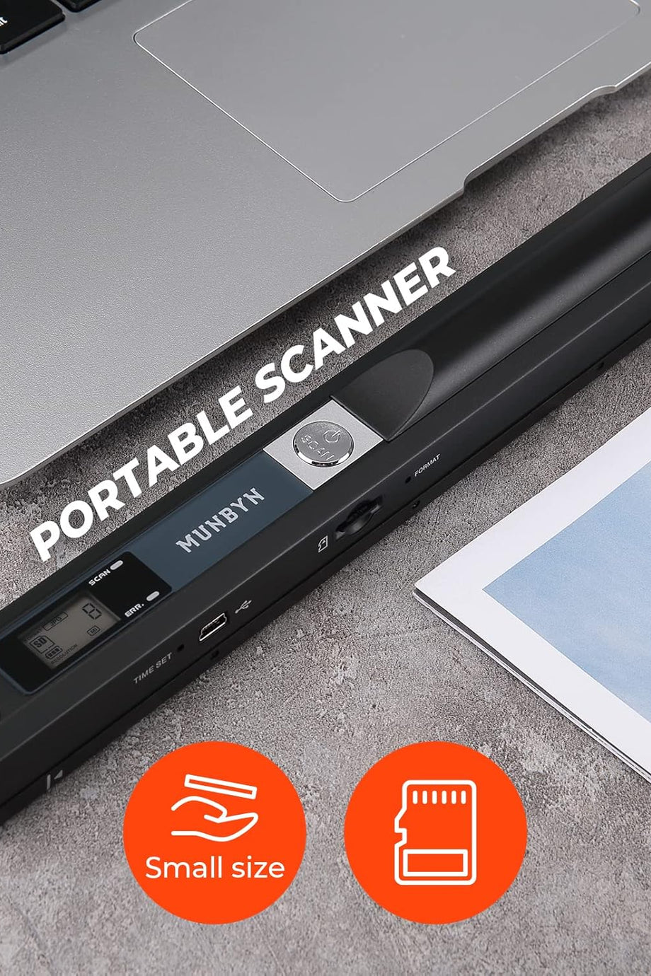 El Tarayıcısı ,900 DPI Çözünürlük, Kablosuz Taşınabilir A4 Belge Tarayıcı, JPG ve PDF Formatı Tarama