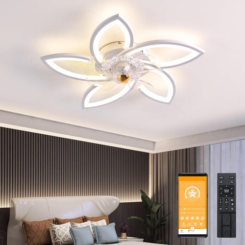LED Tavan Vantilatörü Aydınlatmalı 48W Kısılabilir Vantilatörlü Tavan Lambası Uzaktan Kumandalı
