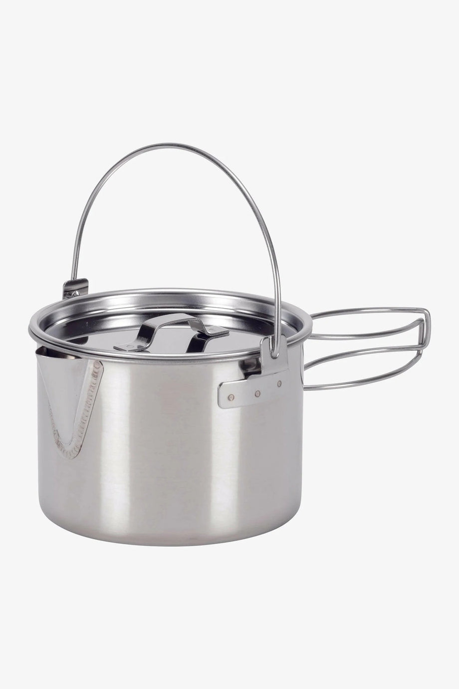 Kettle No.1: Parlak Paslanmaz Çelik Kamp ve Ev Tipi Su Isıtıcısı 23.5×17×19 cm