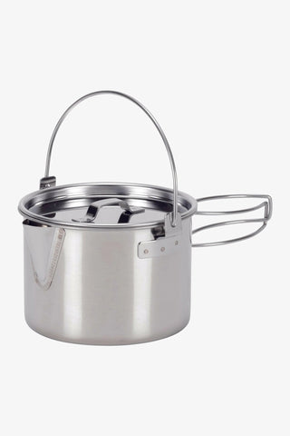 Kettle No.1: Parlak Paslanmaz Çelik Kamp ve Ev Tipi Su Isıtıcısı 23.5×17×19 cm