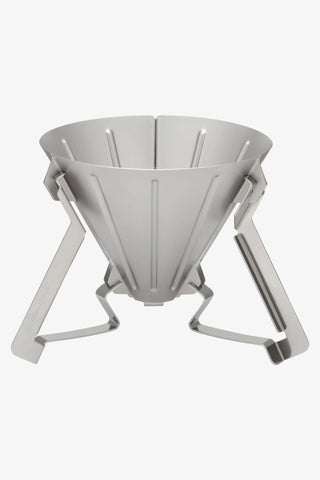 Field Barista Coffee Dripper: Paslanmaz Çelik Dökme Kahve Aparatı 12.5×10.5 cm