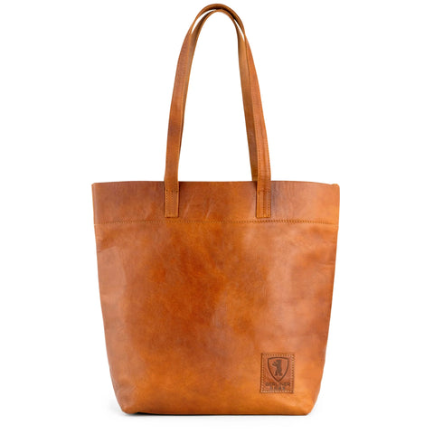 Cassie Vintage Kahverengi Deri Shopper Çanta, El Yapımı, Fermuarlı ve Çok Gözlü