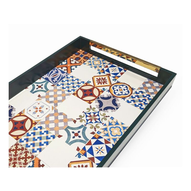 Andalusia Yeşil Tepsi, Şık ve Fonksiyonel Dekorasyon Ürünü