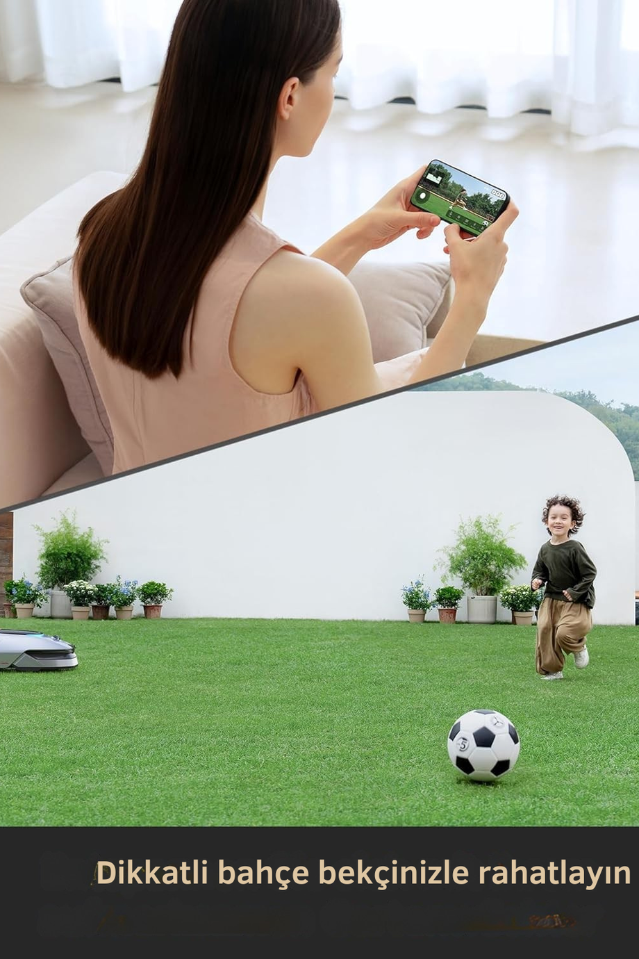 Akıllı Çim Biçme Robotu, 3000m², OmniSense 2.0, AI Destekli
