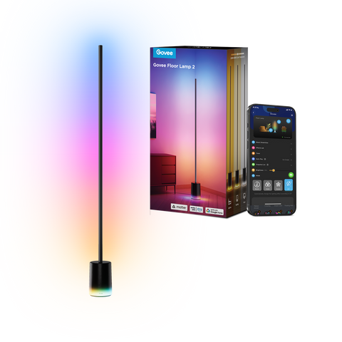 LED Zemin Lambası RGBIC 152 cm, 1725LM, Kısılabilir, 16M Renk