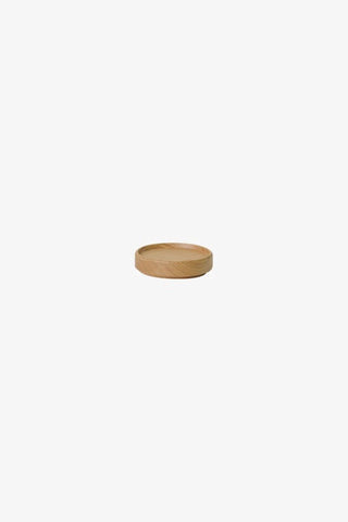 Japon Tasarımı Kül Rengi Ahşap Tepsi/Kapak 8.5 cm Çaplı