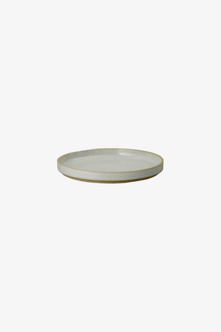 Japon Tasarımı Parlak Gri Seramik Tabak/Kapak 18.5 cm Çaplı
