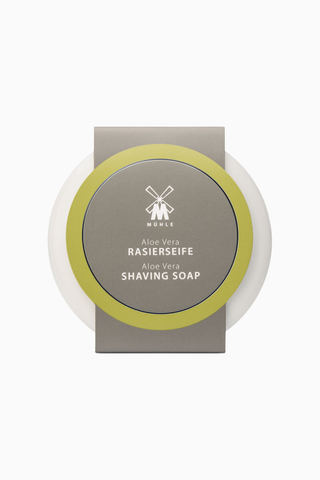 Aloe Vera Tıraş Sabunu, Hassas Ciltler İçin, Porselen Kasede, Ferahlatıcı Koku