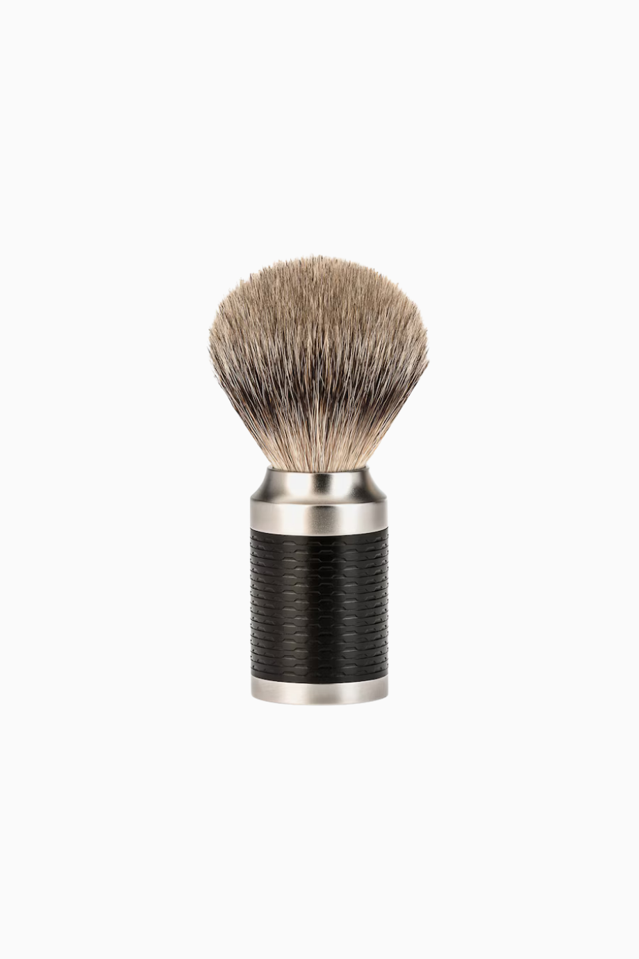 Rocca Silvertip Badger Tıraş Fırçası, Paslanmaz Çelik & Siyah Sap, 21mm