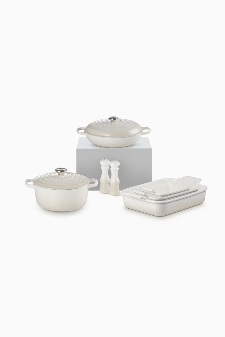 7 Parçalı Temel Tencere Seti, Dökme Demir ve Seramik