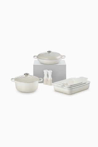 7 Parçalı Temel Tencere Seti, Dökme Demir ve Seramik