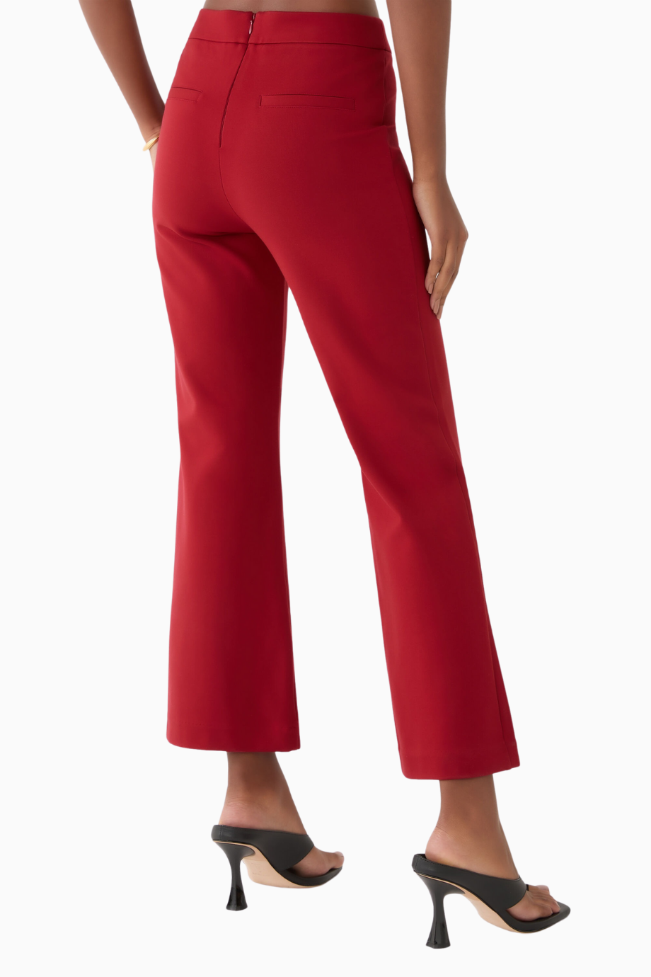 Knack Pants, Geniş Paça, Kırmızı Gül Renk, %68 Rayon, %27 Naylon, %5 Spandeks