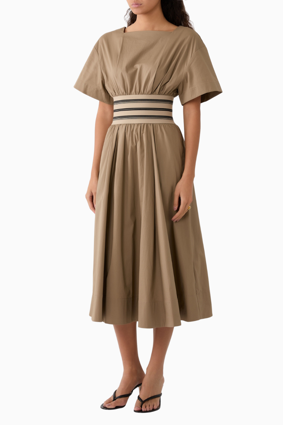 Amy Elbise, A Kesim, Uçuşan Etek, %98 Pamuk %2 Spandeks, Çok Yönlü