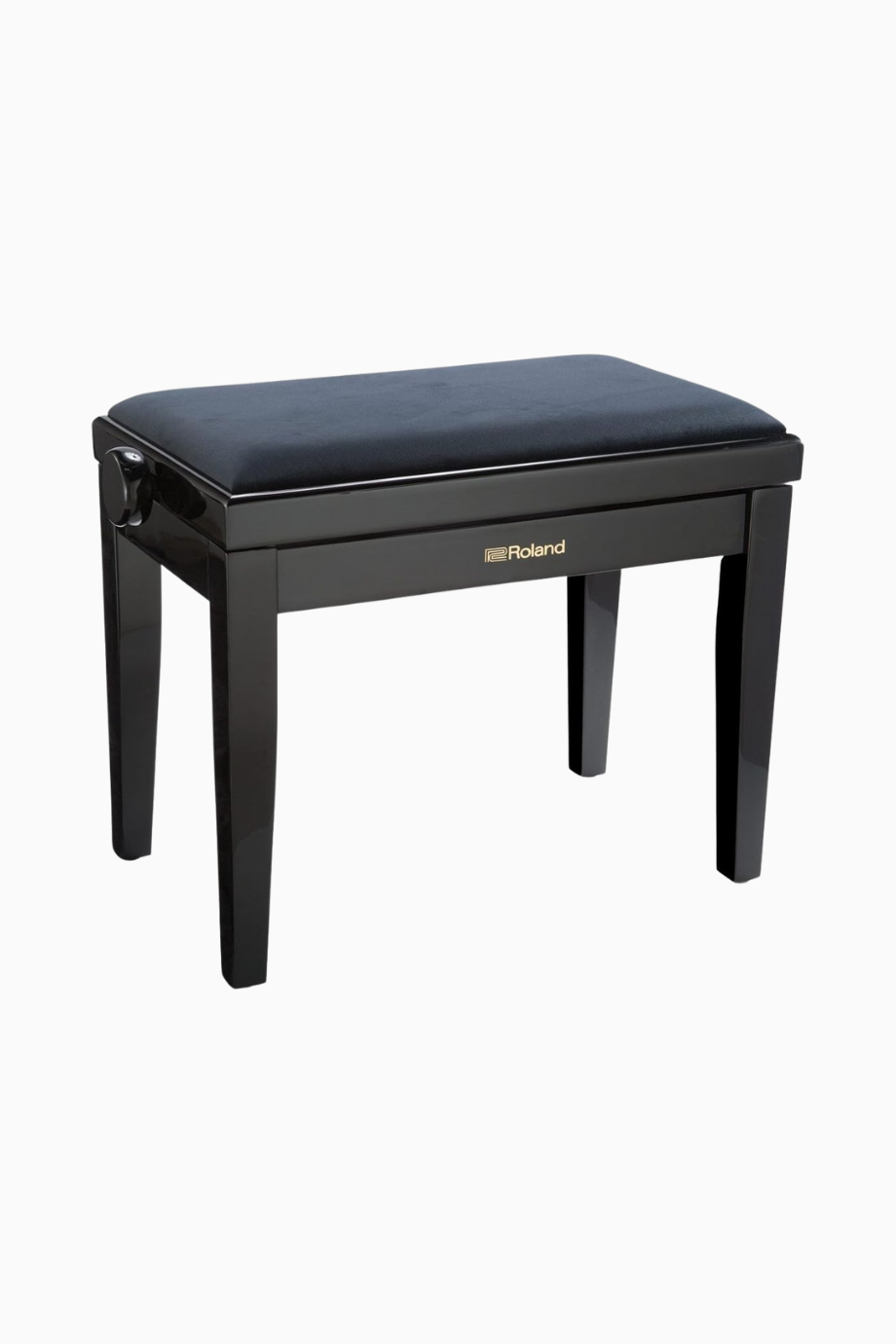 RPB-220BK Piyano Taburesi, Kadife Oturmalı, Saten Siyah, Masif Ahşap