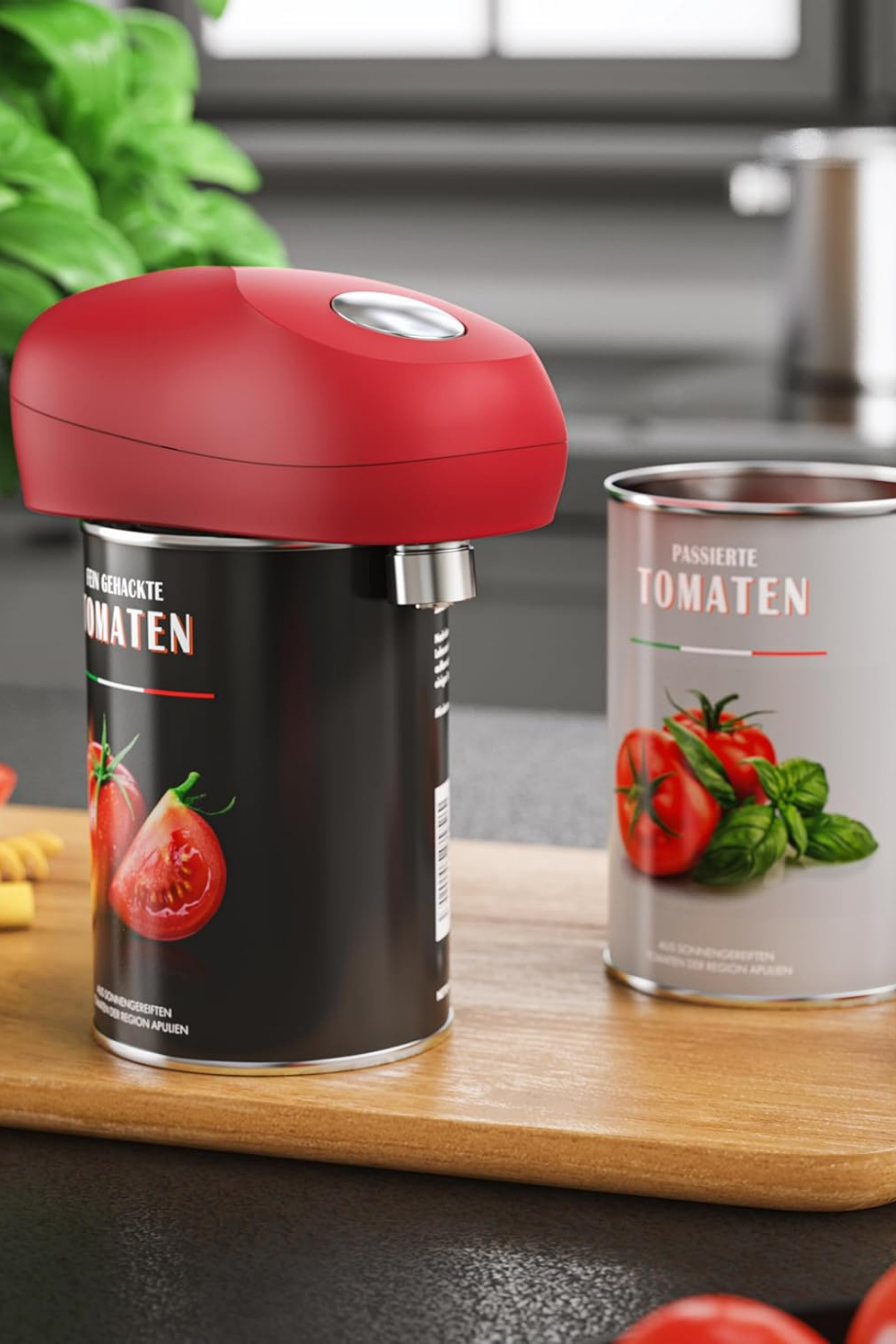 One Touch Elektrikli Konserve Açacağı, Otomatik 360° Dönüş, Keskin Kenarsız Açılma