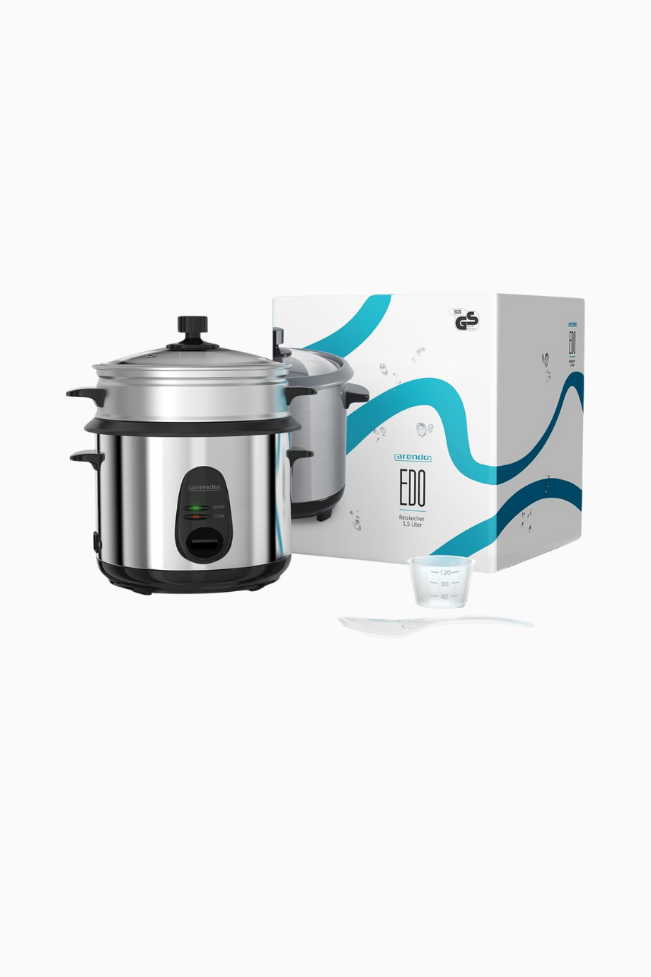 1,5 L Pirinç Pişirici, Paslanmaz Çelik, 4 Kişilik, Sıcak Tutma Fonksiyonlu