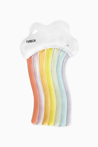 Gökkuşağı Desenli Şişme Havuz Şezlongu