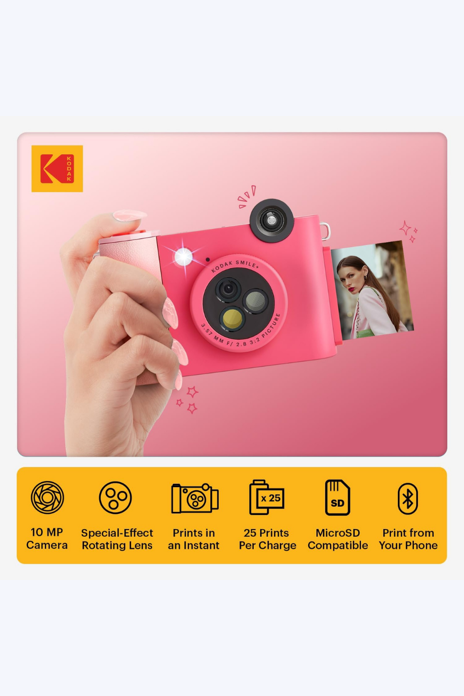 Smile+ 10MP Anında Kamera ve Bluetooth Fotoğraf Yazıcısı