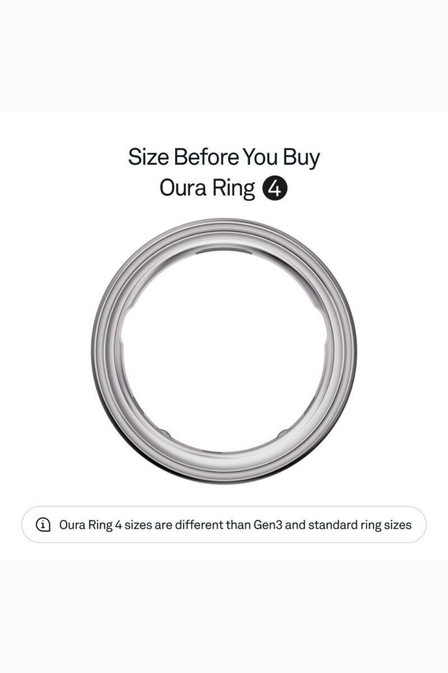 Gümüş Ring 4 Akıllı Sağlık ve Aktivite Yüzüğü (Beden 8)