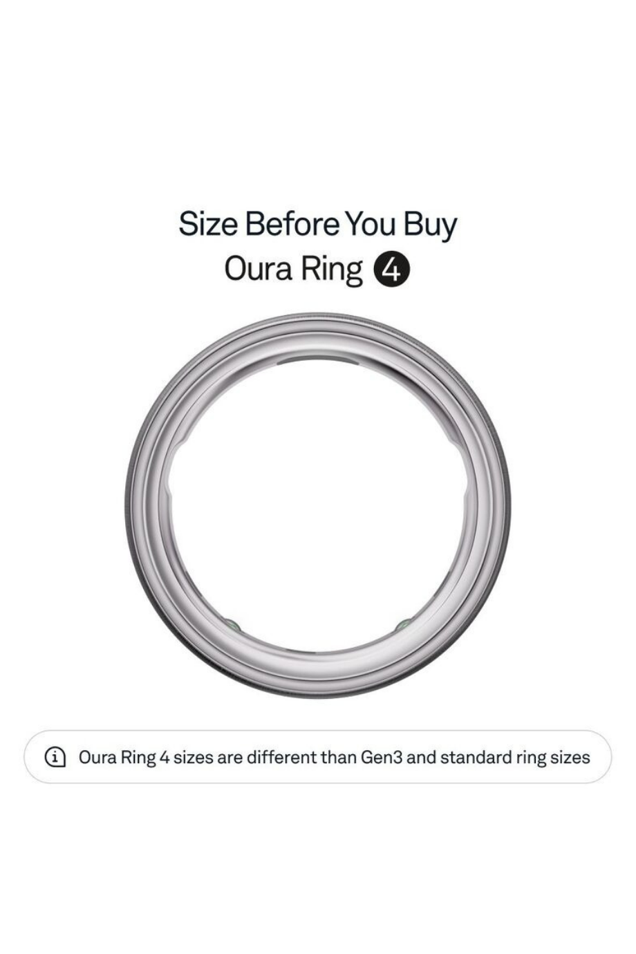 Gümüş Ring 4 Akıllı Sağlık ve Aktivite Yüzüğü (Beden 8)