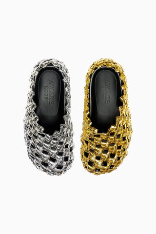 Örgü Deri Rahat Şık Kadın Terlik