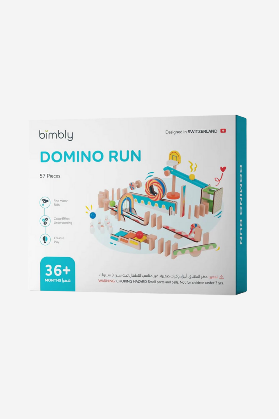 3+ Yaş Domino Rally Oyuncak Seti, Basketbol ve Bowlingli, 57 Parça