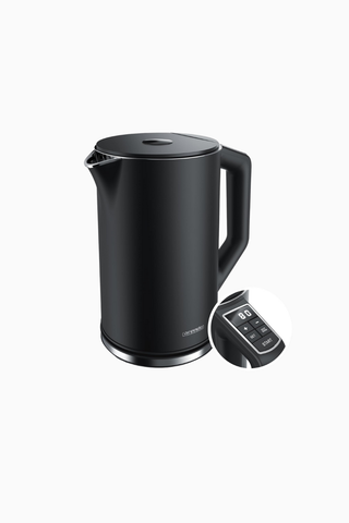 Çift Duvarlı Paslanmaz Çelik Su Isıtıcı, 1,5 Litre, Ayarlanabilir Sıcaklık