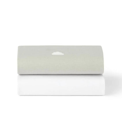 2'li Paket Fitted Çarşaf - Gri/Bulut | Moses Sepeti ve Portbebe Uyumlu