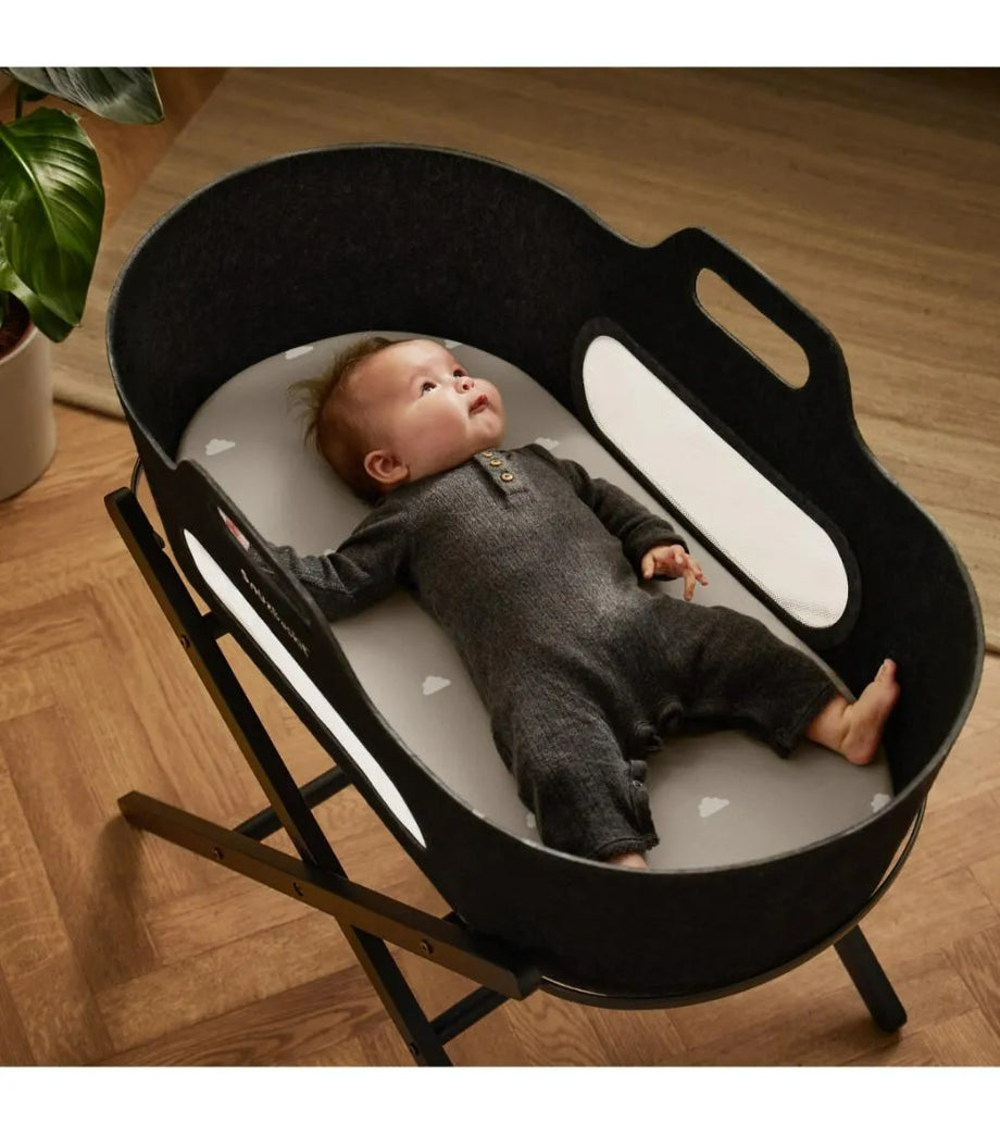 2'li Paket Fitted Çarşaf - Gri/Bulut | Moses Sepeti ve Portbebe Uyumlu