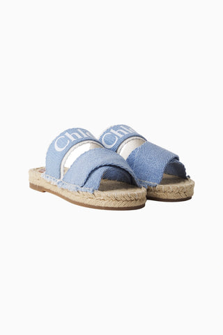 Logolu Espadril Kız Çocuk Sandale