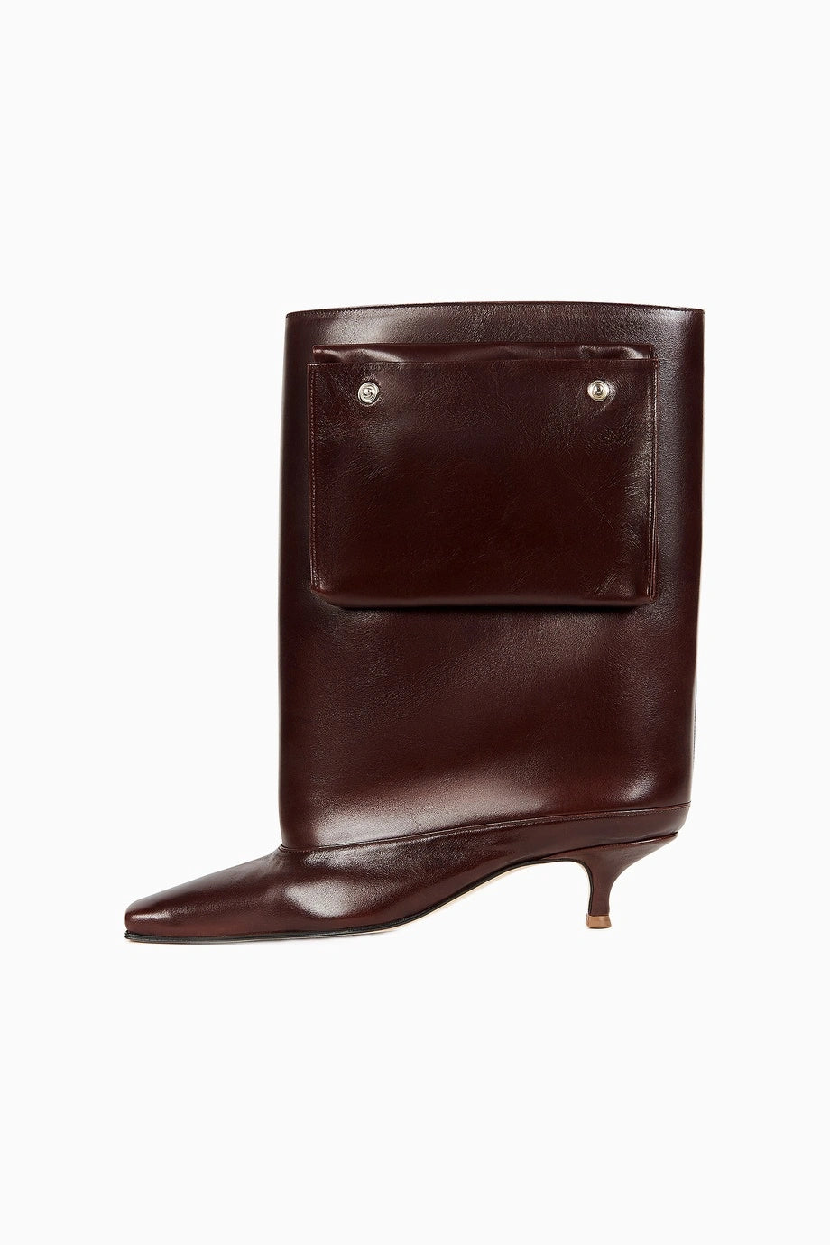 Kahverengi Dana Derisi Kadın Topuklu Bot