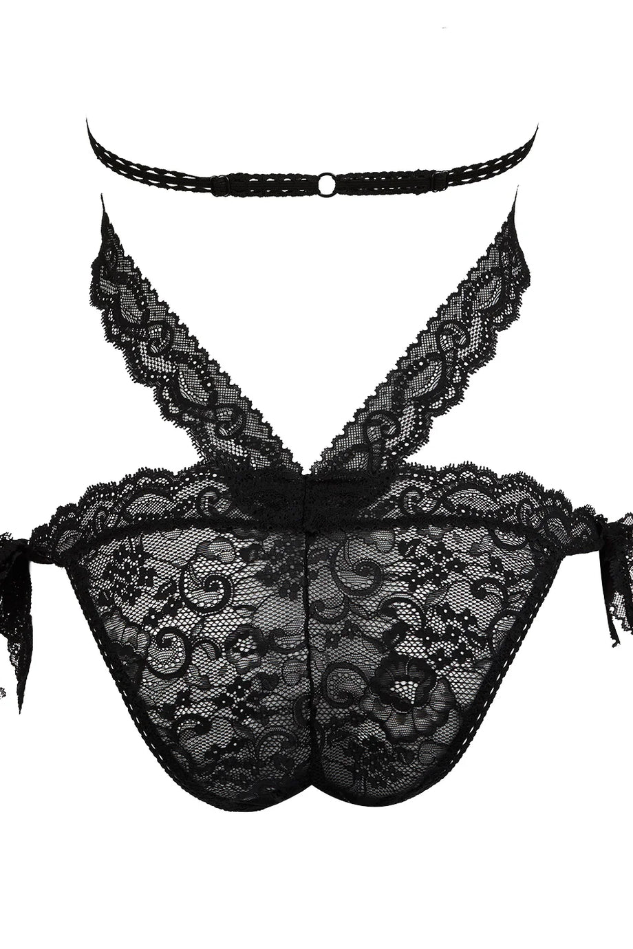 Boîte à Désir Dantel Trikini Seti, Bügelsiz Sütyen ve Bağcıklı Tasarım
