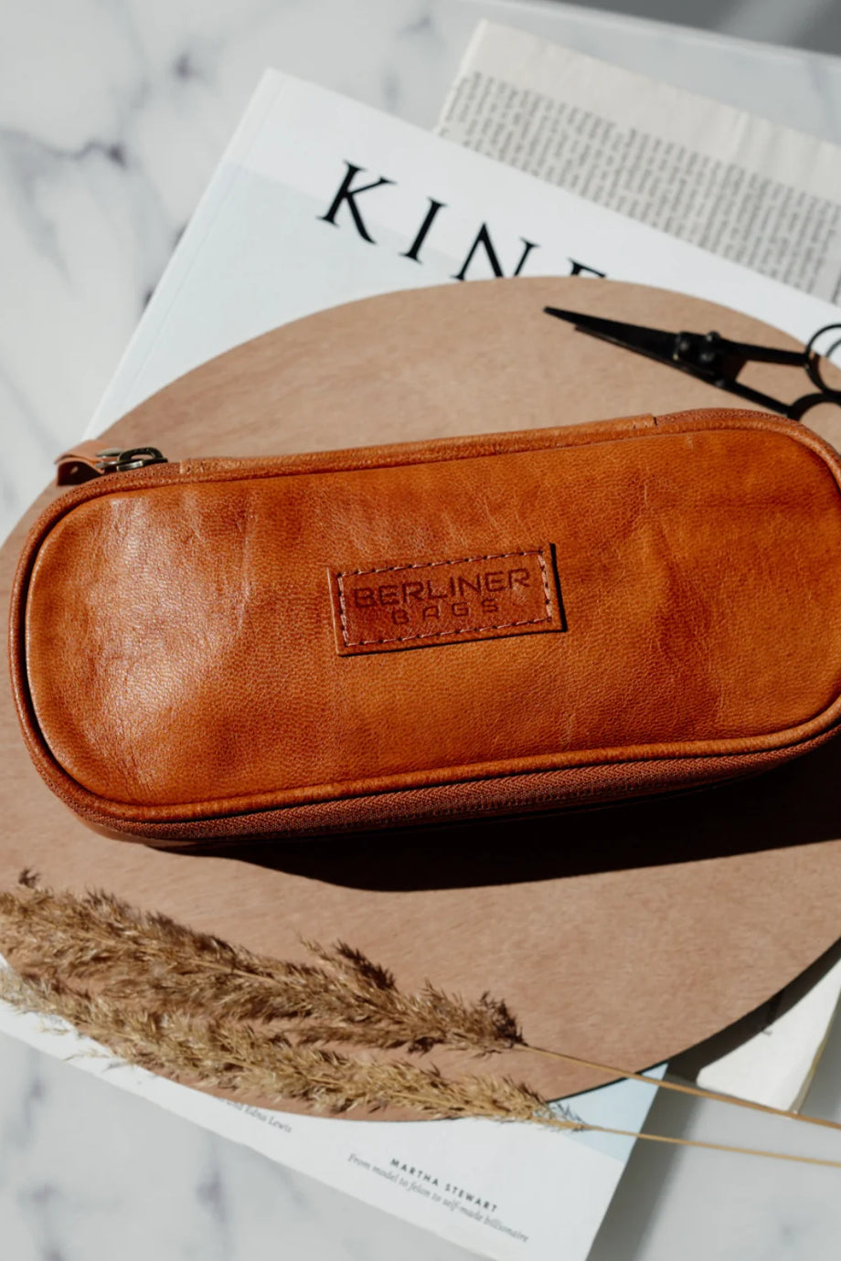 Felix Vintage Deri Kalemlik, El Yapımı Kalem Çantası, Unisex Tasarım