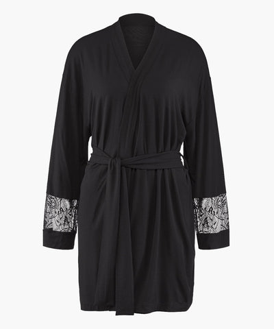 Lazy Days Kimono Seiden-Modal Kumaş ve Dantel Detaylı