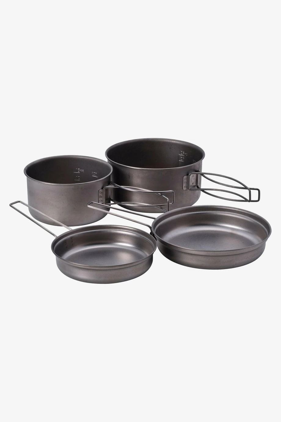 Multi Compact Cookset Titanyum, 2 Kişilik, Hafif Katlanabilir Kamp Tencere Seti
