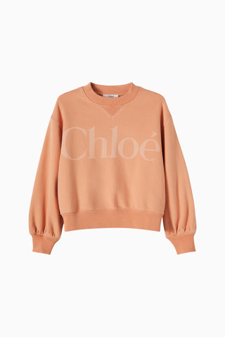 Logolu Pamuk Jarse Sweatshirt Kız Çocuk