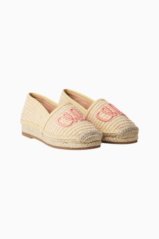 Chloé Kids Logo İşlemeli Hasır Kız Çocuk Espadril