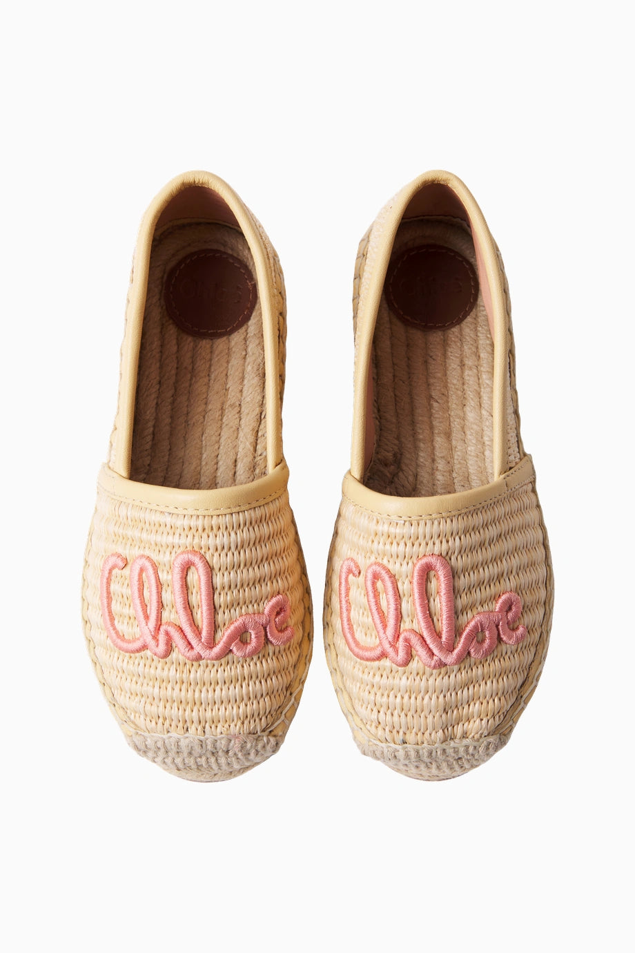 Chloé Kids Logo İşlemeli Hasır Kız Çocuk Espadril