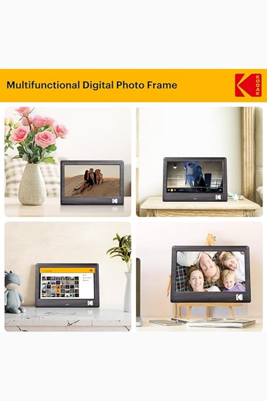 7" Dijital Fotoğraf Çerçevesi – IPS Ekran, USB/SD Destekli