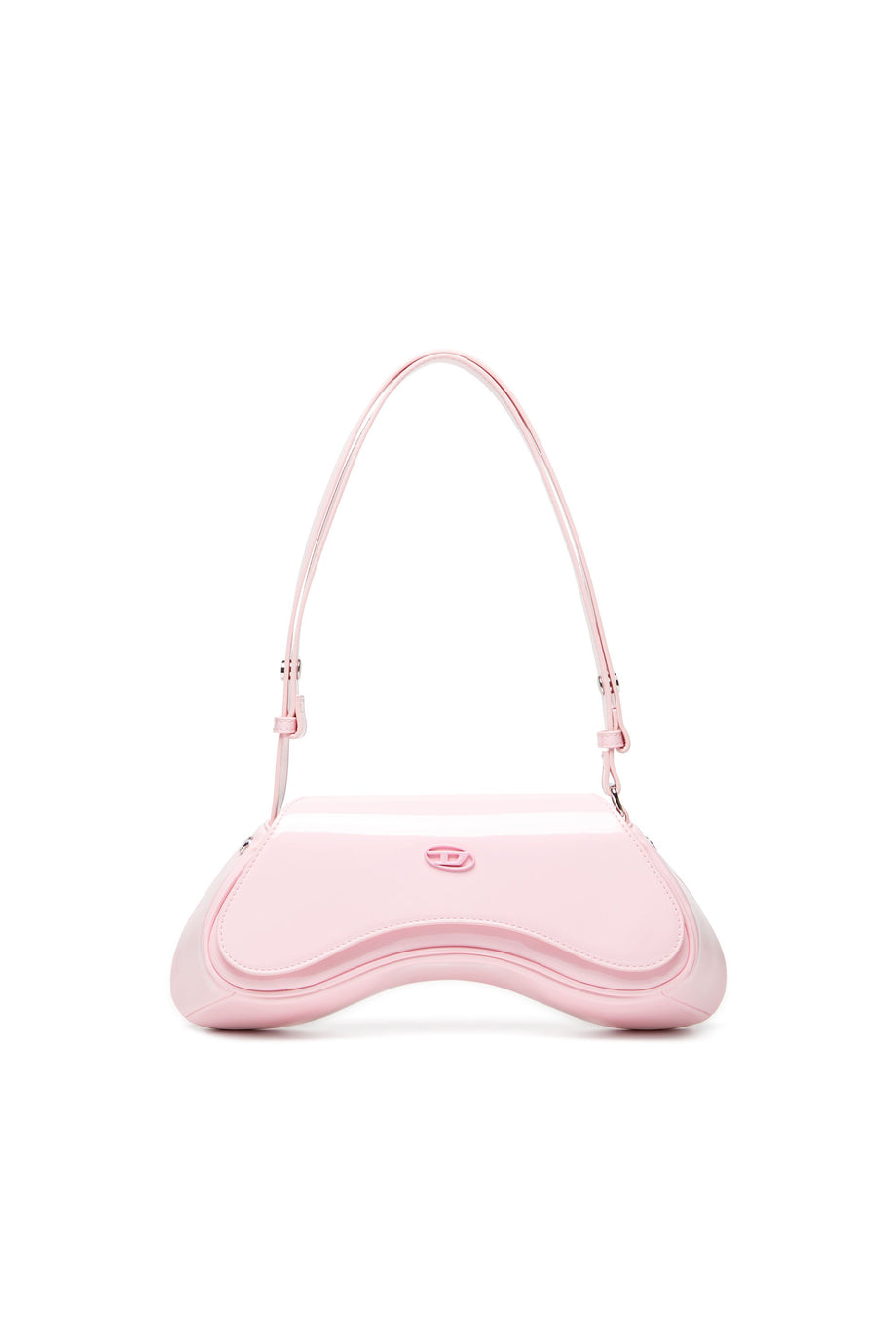 Play Crossbody Omuz Çantası, Parlak PU, Geri Dönüşümlü Malzeme