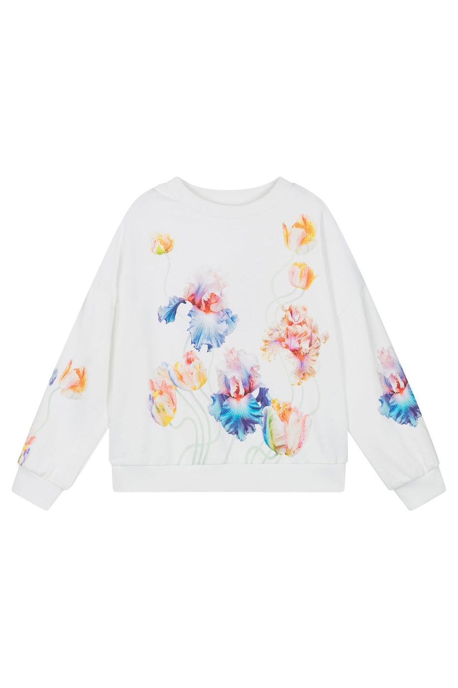 Çocuklar için Maxi Çiçek Desenli Sweatshirt - Çok Renkli