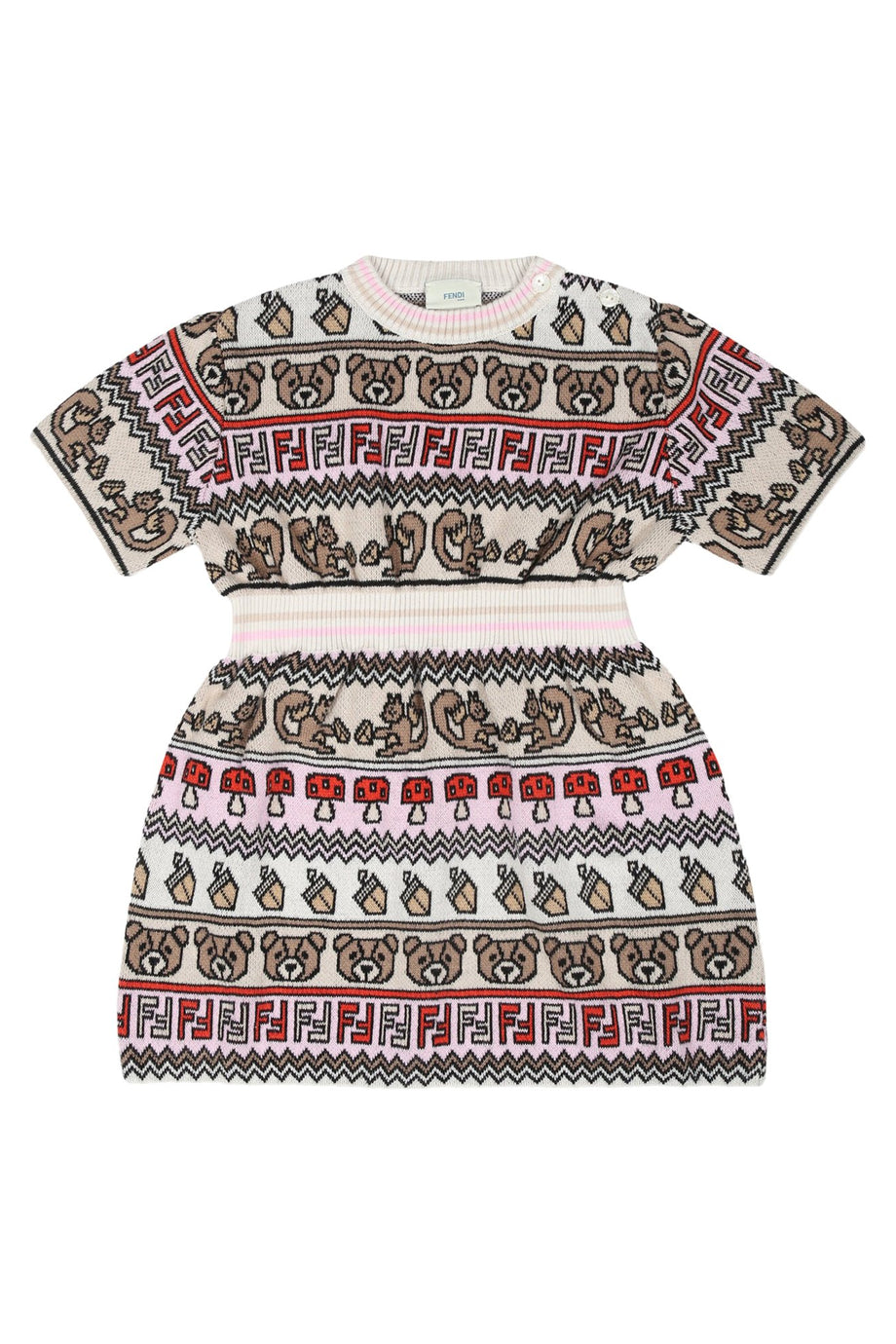 Çocuklar için Baskılı Pamuk Elbise