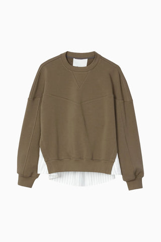 French Terry Poplin Detaylı Tasarım Kadın Sweatshirt
