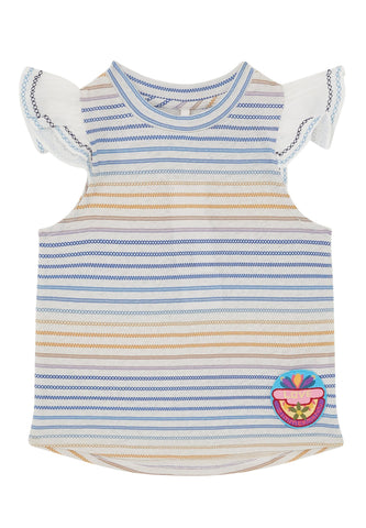 Kız Çocuk Frill Kollu T-Shirt