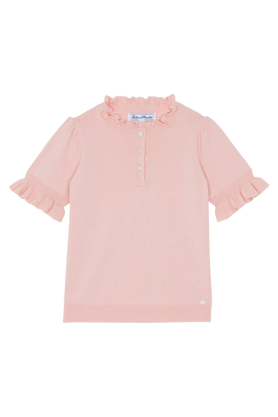 Kız Çocuk Örgü Üst - Pembe