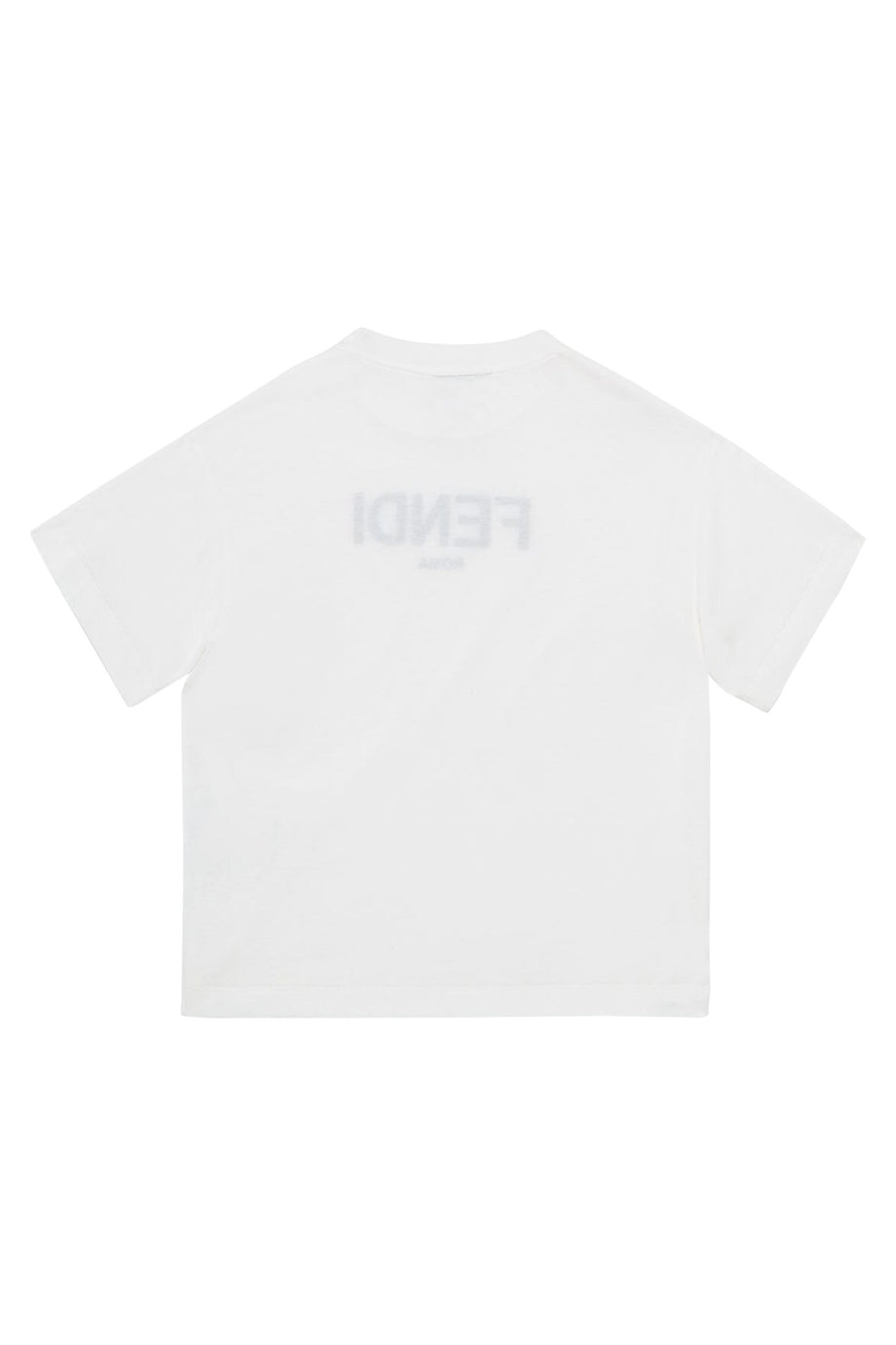 Fendi Pamuklu Logo Tişört - Beyaz/Siyah